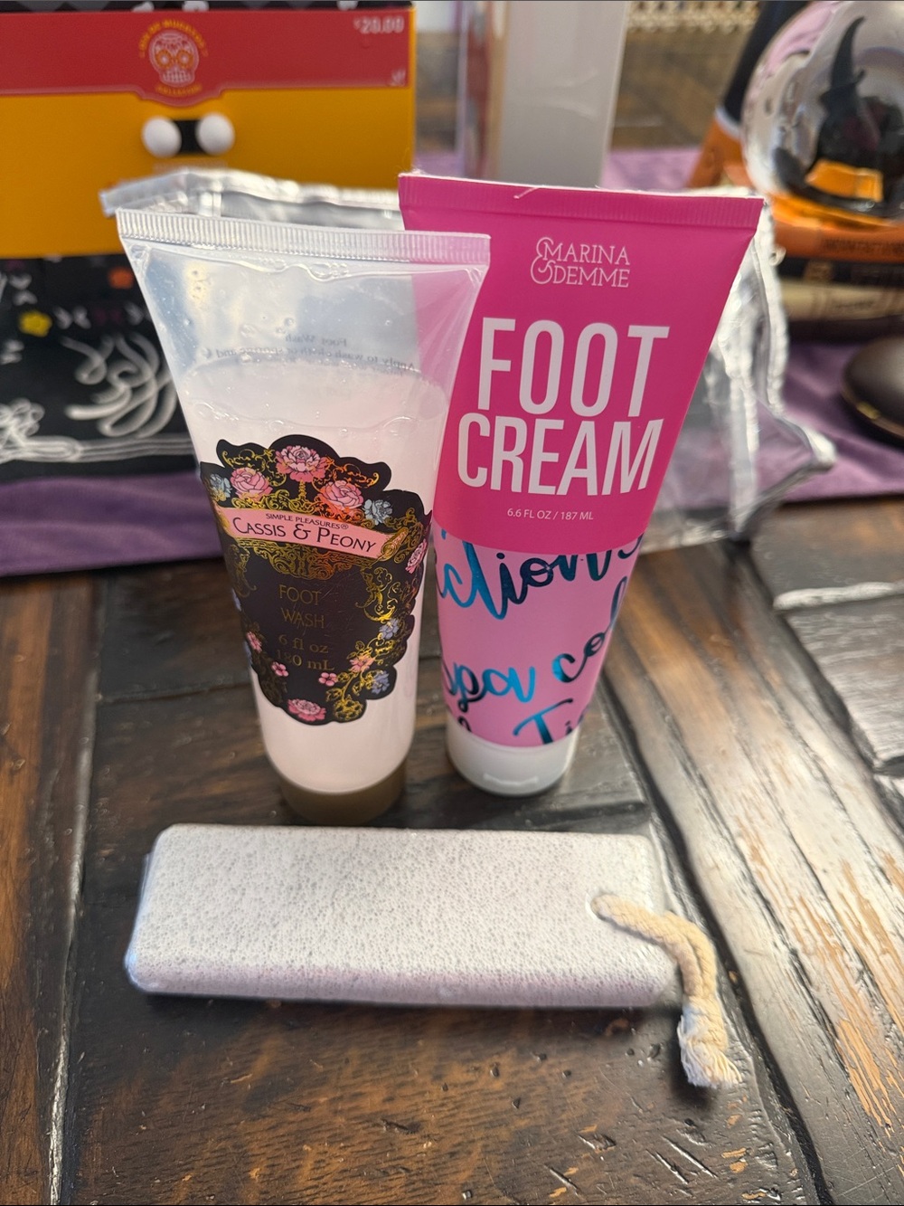 Pink Foot Cream and Cassis & Peony Foot Wash